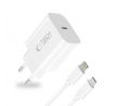 TECH-PROTECT NC20W 1-PORT NETWORK CHARGER PD 20W + LIGHTNING CABLE WHITE