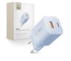 TECH-PROTECT NCM33 2-PORT NETWORK CHARGER PD 33W / QC3.0 BABY BLUE