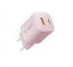 TECH-PROTECT NCM33 2-PORT NETWORK CHARGER PD 33W / QC3.0 BABY PINK
