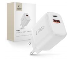 TECH-PROTECT NCA30 2-PORT NETWORK CHARGER PD 30W / QC3.0 WHITE