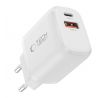 TECH-PROTECT NCA20 2-PORT NETWORK CHARGER PD 20W / QC3.0 + LIGHTNING CABLE WHITE