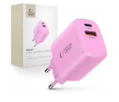 TECH-PROTECT NCA20 2-PORT NETWORK CHARGER PD 20W / QC3.0 BABY PINK