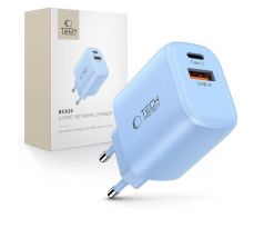 TECH-PROTECT NCA20 2-PORT NETWORK CHARGER PD 20W / QC3.0 BABY BLUE