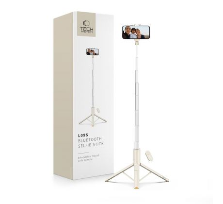 TECH-PROTECT L09S BLUETOOTH SELFIE STICK TRIPOD BEIGE