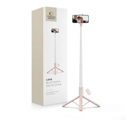 TECH-PROTECT L09S BLUETOOTH SELFIE STICK TRIPOD PINK