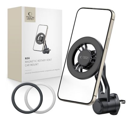 TECH-PROTECT N56 MAGNETIC MAGSAFE ROTABLE VENT CAR MOUNT BLACK