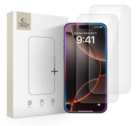 TECH-PROTECT GLASS FIT+ 2-PACK iPhone 16 Pro / 17 / 17 PRO CLEAR