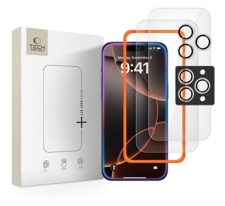 TECH-PROTECT EASY SET+ 3-PACK iPhone 16 Pro Max / 17 PRO Max CLEAR