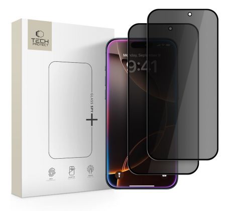 TECH-PROTECT GLASS SPY+ 2-PACK iPhone 16 Pro Max / 17 PRO Max PRIVACY