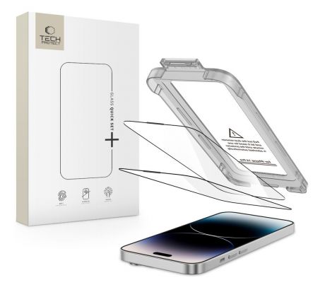 TECH-PROTECT QUICK SET+ 2-PACK iPhone 14 Pro BLACK