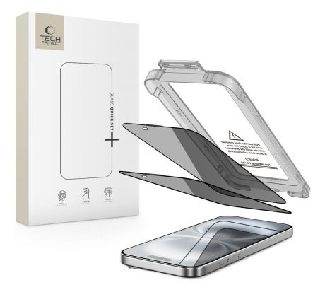 TECH-PROTECT QUICK SET SPY+ 2-PACK iPhone 15 / 16 PRIVACY