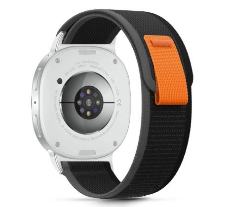 TECH-PROTECT NYLON STRIPE SAMSUNG SAMSUNG GALAXY WATCH 8 / CLASSIC (40 / 44 / 46 mm) BLACK/ORANGE