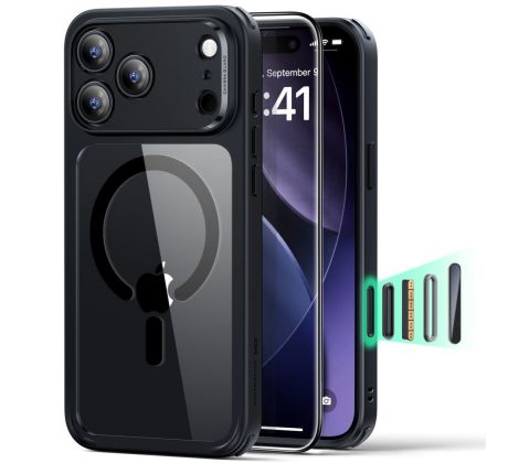 ESR CLASSIC HYBRID MAGSAFE & TEMPERED GLASS iPhone 17 PRO CLEAR/BLACK