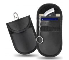FARADAYA TECH-PROTECT KLR100 POUCH KEYLESS RFID SIGNAL BLOCKER CASE BLACK/BLACK